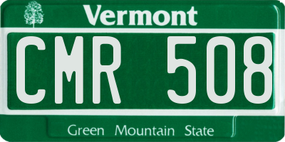 VT license plate CMR508
