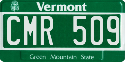 VT license plate CMR509