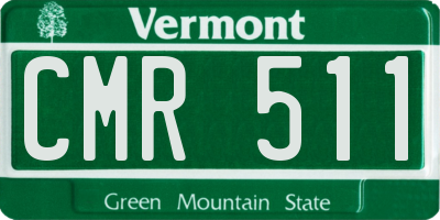 VT license plate CMR511