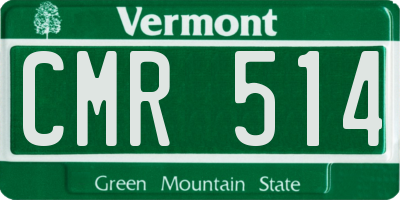 VT license plate CMR514