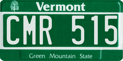 VT license plate CMR515