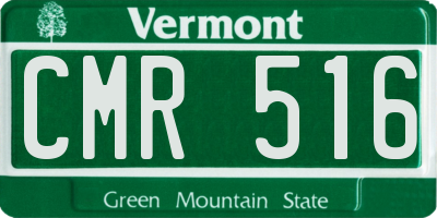 VT license plate CMR516
