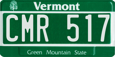 VT license plate CMR517