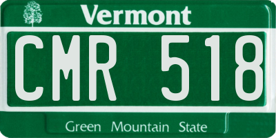 VT license plate CMR518