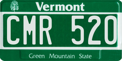 VT license plate CMR520