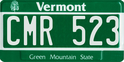 VT license plate CMR523