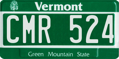 VT license plate CMR524