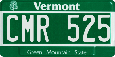 VT license plate CMR525