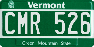 VT license plate CMR526
