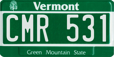 VT license plate CMR531