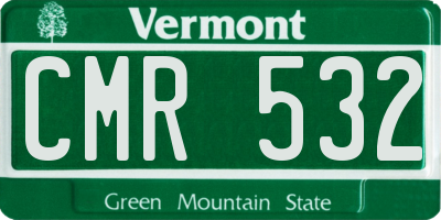 VT license plate CMR532