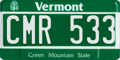 VT license plate CMR533