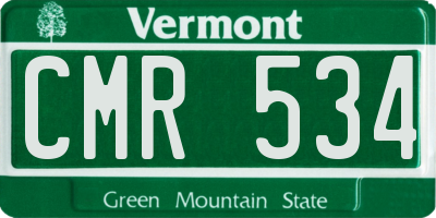 VT license plate CMR534