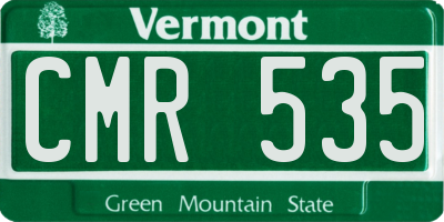 VT license plate CMR535
