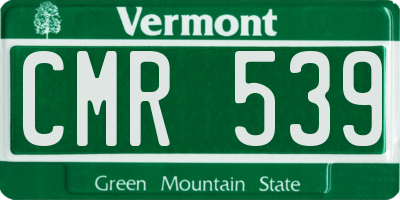 VT license plate CMR539