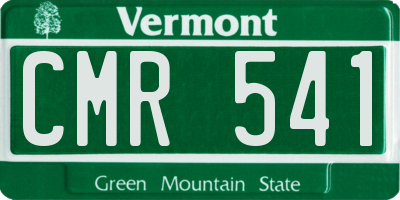 VT license plate CMR541