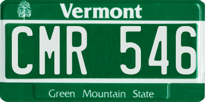 VT license plate CMR546