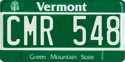 VT license plate CMR548