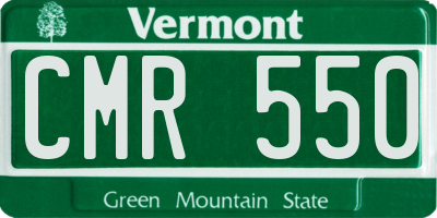 VT license plate CMR550