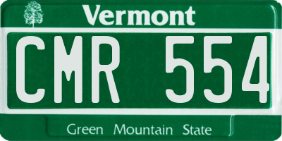 VT license plate CMR554