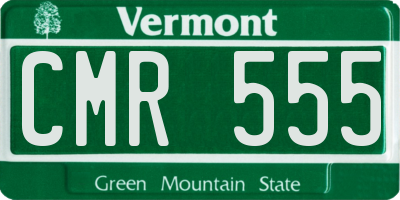 VT license plate CMR555