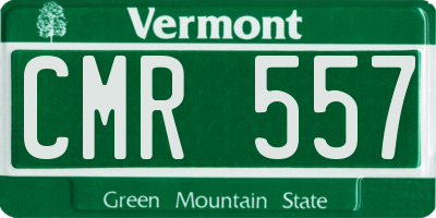 VT license plate CMR557