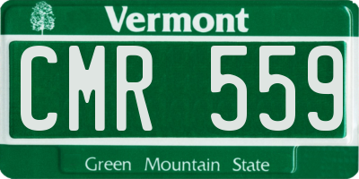 VT license plate CMR559