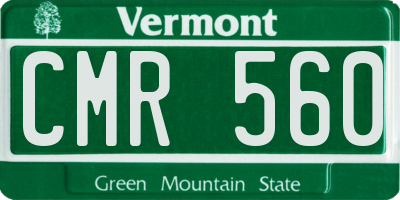 VT license plate CMR560