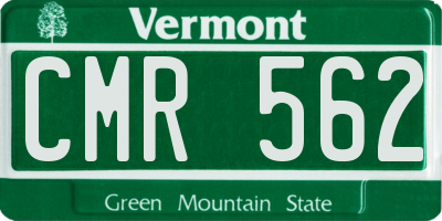 VT license plate CMR562