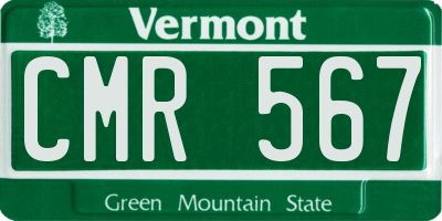VT license plate CMR567