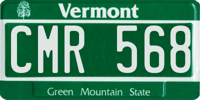 VT license plate CMR568