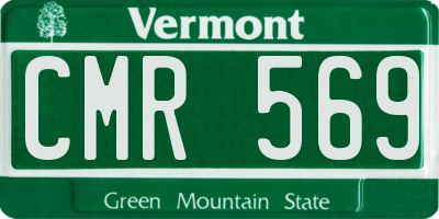 VT license plate CMR569
