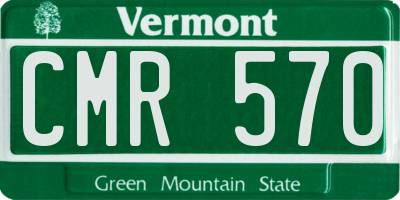 VT license plate CMR570