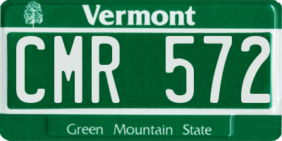 VT license plate CMR572