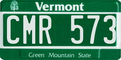 VT license plate CMR573