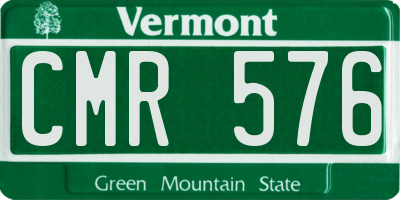 VT license plate CMR576