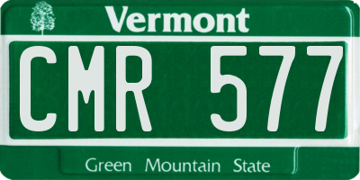 VT license plate CMR577