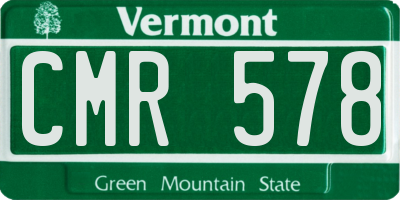 VT license plate CMR578