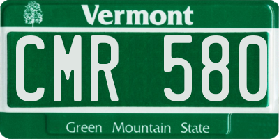 VT license plate CMR580