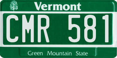 VT license plate CMR581