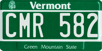 VT license plate CMR582