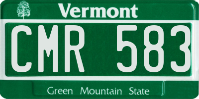 VT license plate CMR583
