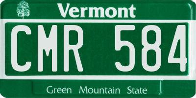 VT license plate CMR584