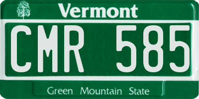 VT license plate CMR585