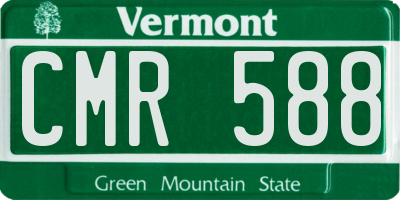VT license plate CMR588