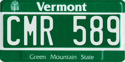 VT license plate CMR589
