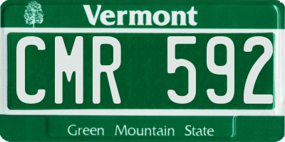 VT license plate CMR592