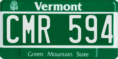 VT license plate CMR594