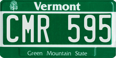 VT license plate CMR595