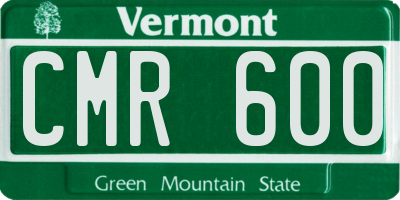VT license plate CMR600